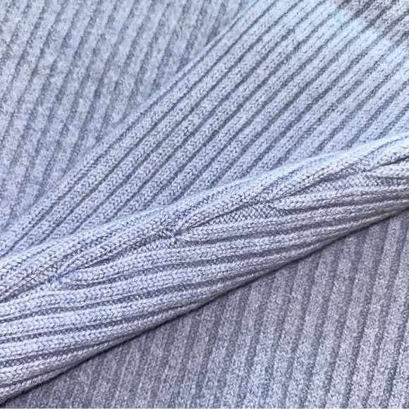 Victorinox Swiss Army Men’s 100% Wool Quarter Zip Sweater Size Large Gray Ribbed - Picture 4 of 8